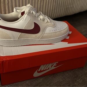 Nike Cream and Maroon Sneakers